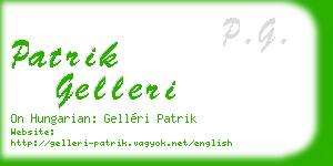 patrik gelleri business card